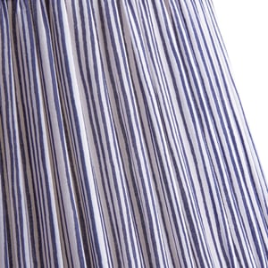 25cm empire shade in navy candy stripe block printed cotton