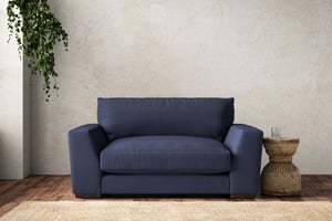 nkuku Guddu Love Seat | Make To Order | Recycled Cotton Navy | No Colour