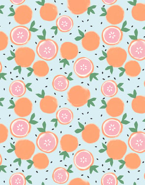 Grapefruit' Wallpaper by Tea Collection - Pale Blue - Traditional / 27 in. x 27 ft.