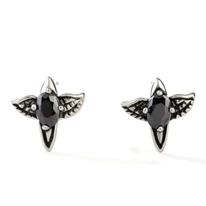 Jeulia Punk Style Eagle Titanium Steel Men's Earrings
