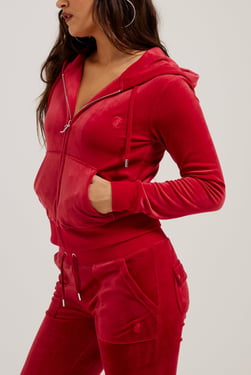 ASTOR RED CLASSIC VELOUR ROBERTSON HOODIE - XL / Red