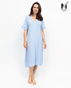 Lucy Womens Lace Detail Jersey Short Nightdress - 28