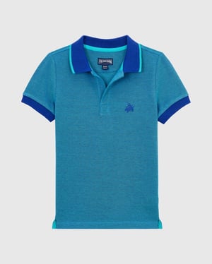 Vilebrequin - Boys Changing Color Cotton Pique Polo - Polo - Pantin - Blue - Size 4