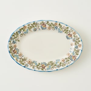 Vintage Porcelain Oval Serving Platter