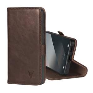 Galaxy S25 Leather Case (with Stand function) - Dark Brown