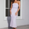 First Choice Strapless Midi Dress Lilac