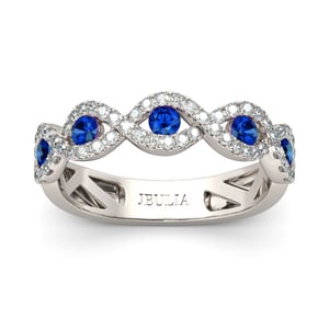 Jeulia Twist Sterling Silver Women's Band