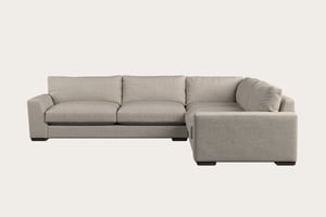 nkuku Guddu Large Right Hand Corner Sofa | Make To Order | Brera Linen Natural | No Colour