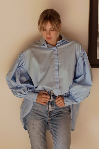 Merci Balloon Sleeve Oversized Shirt (Sale)