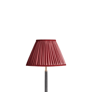 30cm empire shade in currant silk with velvet tape