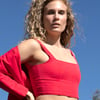 Bianca Crop Top in Cherry Punch