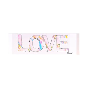 Love Zig Zag Block of Love Pink