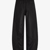 Retro Paratrooper Drape Barrel Pants - Black / L
