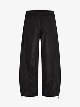 Retro Paratrooper Drape Barrel Pants - Black / 2XL