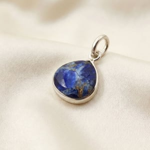 Silver Sapphire September Birthstone Heart Pendant