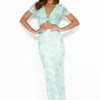 Peppermint Sweet Mesh Maxi Skirt Green