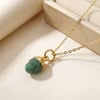 Raw Birthstone Charm Necklaces In Gold Or Silver - Jul - Ruby / Silver