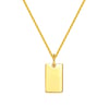 Canvas Pendant Necklace 14K