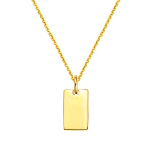 Canvas Pendant Necklace 14K