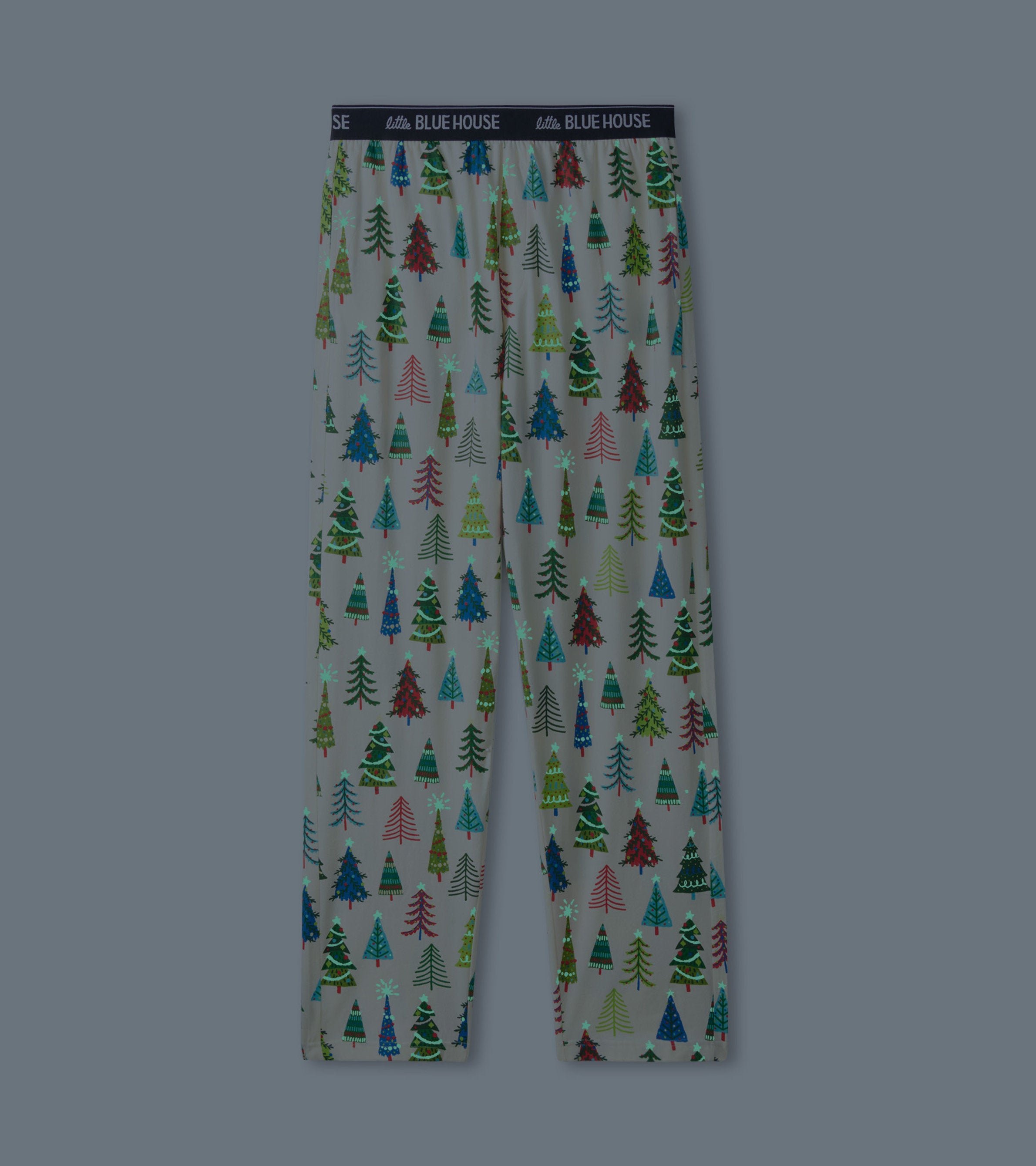Men's Christmas Trees Stretch Cotton Pajama Pants