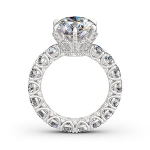 Jeulia Round Cut Eternity Sterling Silver Ring