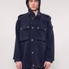 IMMORTAL Hooded Parka - Navy Waffle Texture