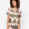 Lea Womens Leaf Printed Jersey Pyjama Top - 20