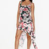 Romantic Setting Mesh Mini Dress Black