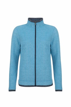 Weird Fish Ariana Full Zip Grid Fleece Sky Blue Size 8