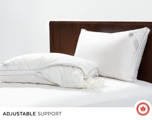 QE Home Adjust in A in Pillow Down Surround Memory Foam Pillow, White, Standard
