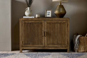 nkuku Yasha Reeded Mango Wood Sideboard | Storage Furniture | One Size | Natural