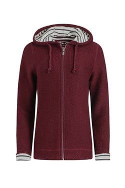 Weird Fish Chicoa Full Zip Macaroni Hoodie Antique Cherry Size 8