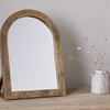 nkuku Cayce Cast Aluminum Vanity Mirror | Mirrors | One Size | Antique Brass