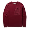 Left Hand L/S Pocket Tee Burgundy