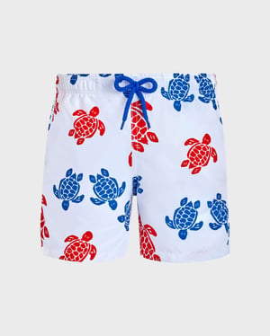 Vilebrequin - Boys Swim Shorts Tortues Multicolores - Swimwear - Jim - White - Size 14