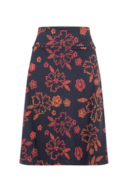 Weird Fish Malmo Printed Jersey Stretch Skirt Nightshade Size 14