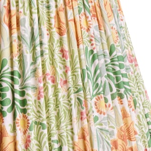35cm straight empire shade in herball and weld Bower printed cotton by Morris & Co.