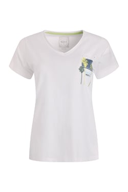 Weird Fish Sunset Palm Organic Cotton Graphic T-Shirt White Size 16