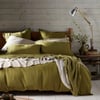 Moss Green 100% Linen Fitted Sheet