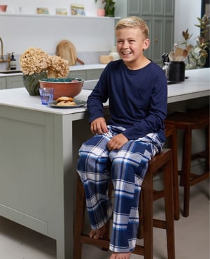 Frosty Kids Unisex Jersey T-shirt and Brushed Check Pyjama Set - 12-13
