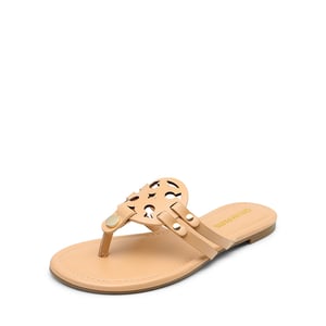 DREAM PAIRS Women   s Casual Strappy Flip Flop Sandals