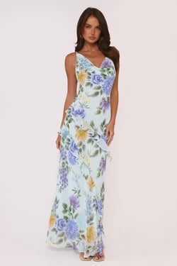 Petals Unfold Maxi Dress Print