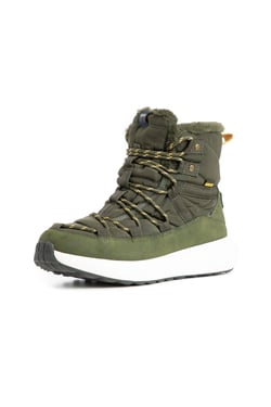 Weird Fish Birch Faux Fur Lined Waterproof Walking Boot Deep Lichen Green Size 8