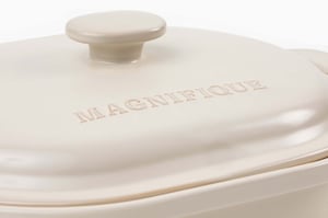 The Claypot: Pot & Lid Set Oatmeal
