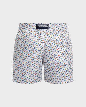 Vilebrequin - Men Swim Shorts Micro Ronde Des Tortues - Swimwear - Moorea - White - Size XXXL