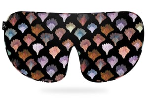 Dark Coral Fans Silk Sleep Mask
