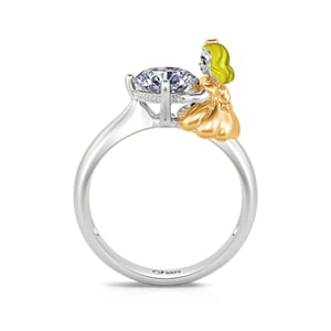 Jeulia Hug Me "Innocent Beauty" Little Princess Round Cut Sterling Silver Ring