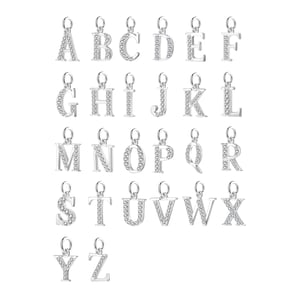 Letter Pendant Sterling Silver