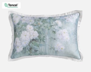 QE Home Persuasion Floral Pillow Sham, Floral, White, Queen