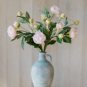 Artificial Light Pink Peony Stems
